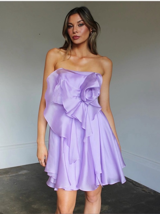 Sonya Moda Dresses & Skirts - Sonya Moda Rosa Strapless Silk Organza cocktail Dress